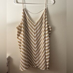 Striped V-Neck loft Women's Top size xl